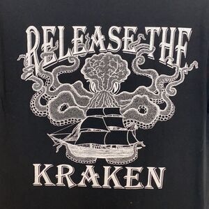 Men’s Black Tee Shirt Release the Kraken
